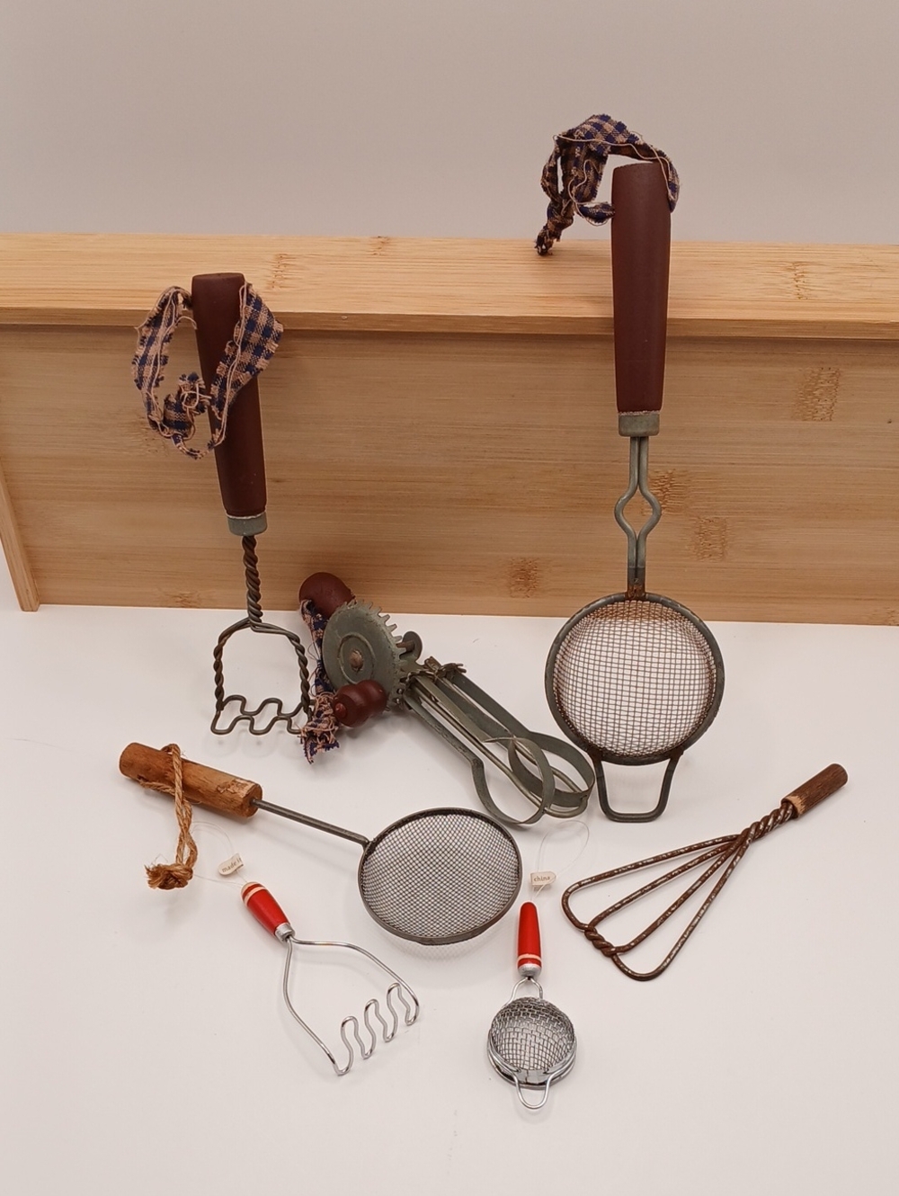 Farmhouse Primitive Small Kitchen Utensil For Decorations Only 7 Pieces